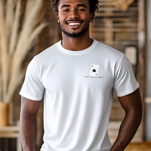 Chance du tirage au sort, T-shirt As de pique pour homme, haut décontracté et confortable, gamme de couleurs, col rond avec manches courtes