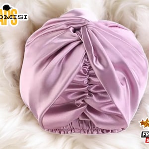 Pure Silk Bonnet for Women | Healthy Twisted Mulberry | Sleeping Night Turban | Luxurious Hair Wrap | Curly Headwrap Cap