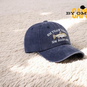 Embroidered Fish Baseball Cap | Unisex Adjustable Washed Hat | Casual Outdoor Sun Protection Headwear | Spring Autumn Streetwear