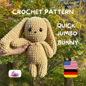 Jumbo Bunny Quick Häkelanleitung Großer Hase crochet pattern