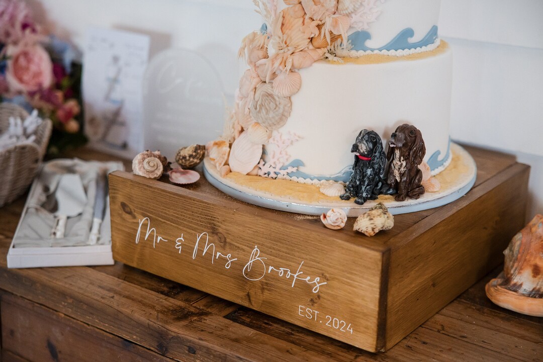 Personalised Wooden Wedding Cake Stand Etsy UK