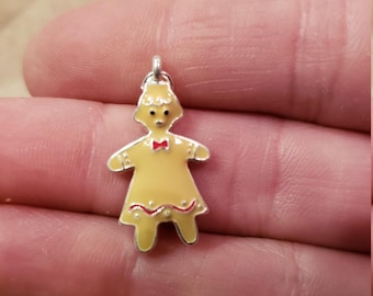 Ginger Bread Woman Charms Finding  5 pc