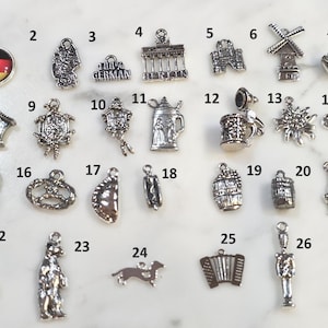 Germany German Octoberfest Themed Wine Charms Design YOUR OWN set image 1