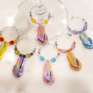 Flip Flop Shoe  Wine Charms