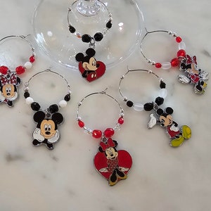 Ciondoli per vino a tema Topolino e Minnie