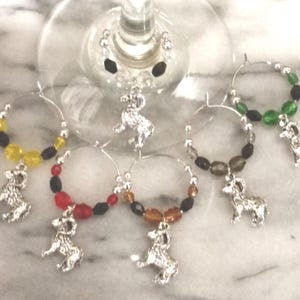 Goat Goats  Lover  Wine Charms WITH POUCH