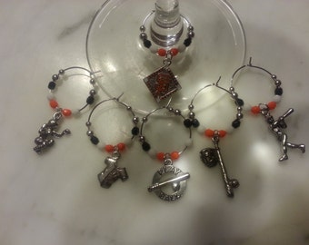 San Francisco Giants  Baseball Wine Charms w/ Pouch