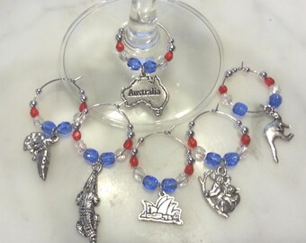 Australia Australian Outback Sydney Wine Charms