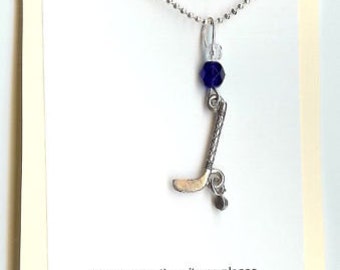 Field Hockey Necklace Pick your Team Colors