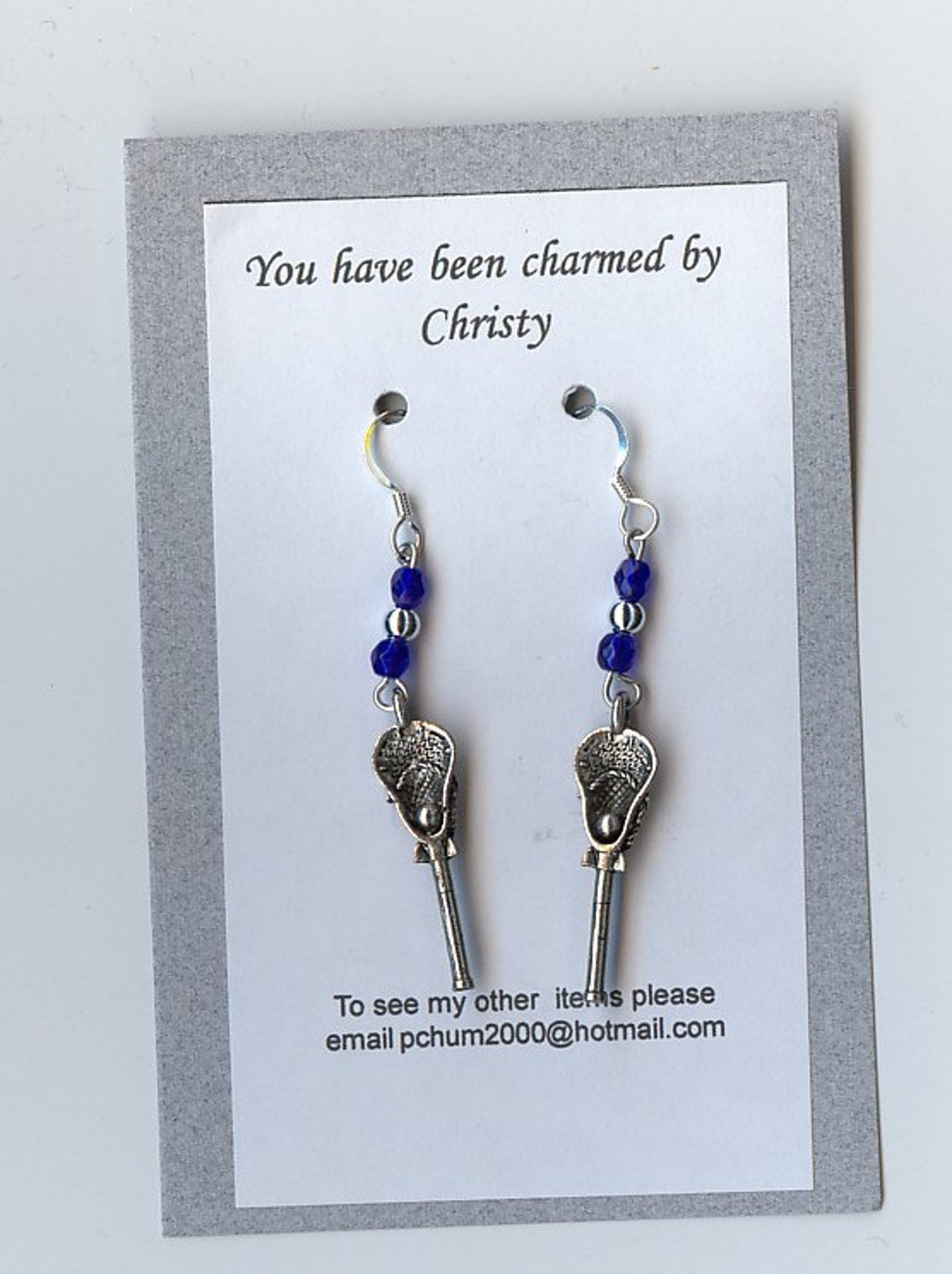 Lacrosse Earrings Pick You Team Colors Etsy