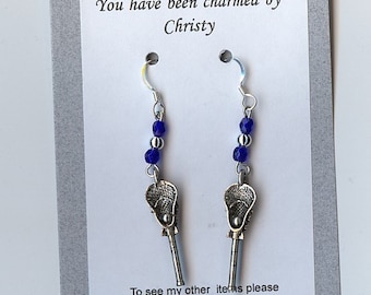 Lacrosse Earrings Pick you Team Colors