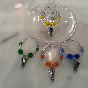 Badminton Shuttlecock Wine  Charms with Pouch