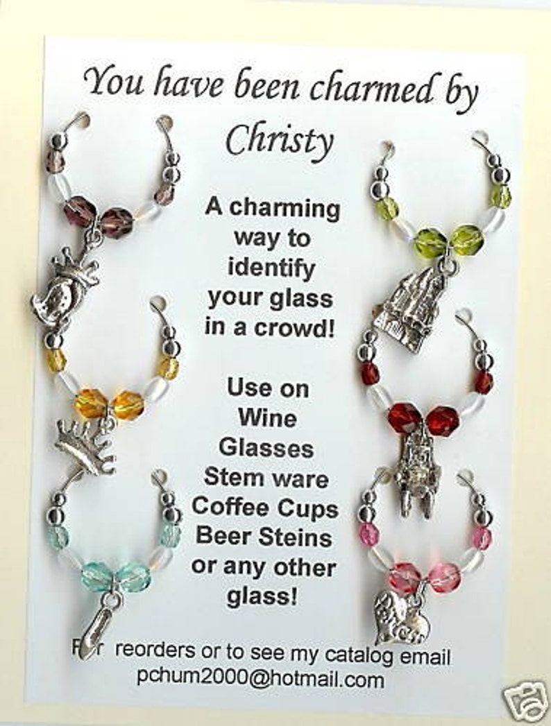 Princess Royality Fairy Tale Themed Wine Charms Etsy