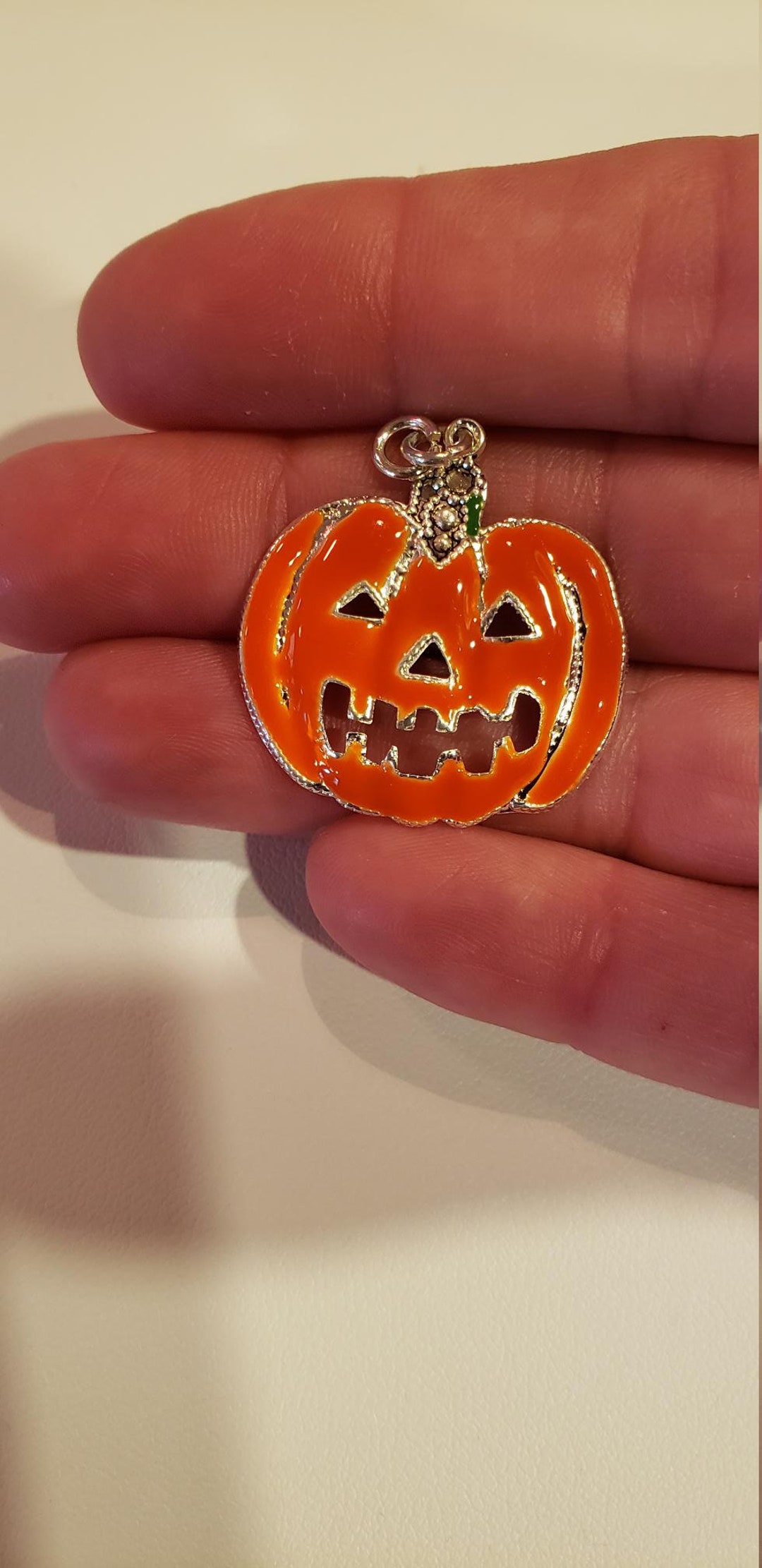 Halloween Enamel Pumpkin JACK O LANTERN Charms Large - Etsy