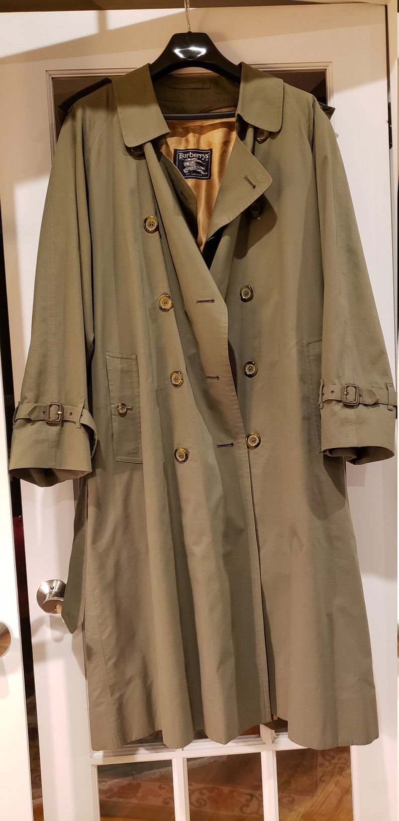 Burberry war Trench Coat double breasted raincoat jacket Olive | Etsy