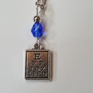 Optometry Oftalmologia Eye Chart Snellen Chart Collana Scegli i colori delle perline