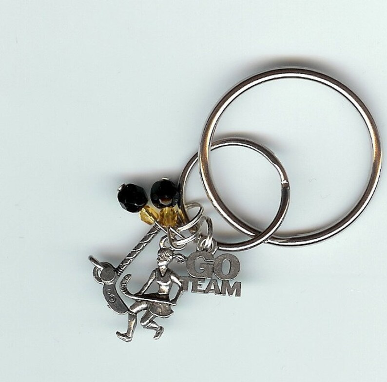 Field Hockey Keychain With Team Colors Etsy