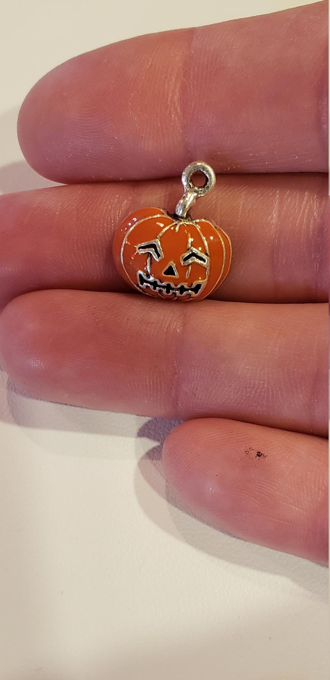 Halloween Enamel Pumpkin JACK O LANTERN Charms Mini - Etsy