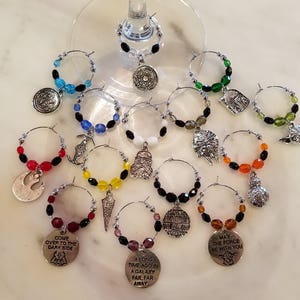 Star Wars Themed  Wine Charms Set of 14 with Pouch