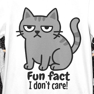 Funny Cat Shirt, Cute Grumpy Kitty Graphic Tee, Humor Gift for Cat Lovers - Pet Owners