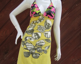 Illuminati Yellow Sunglasses Bikini Dress