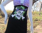 Skull and crossbones t shirt bikini dress