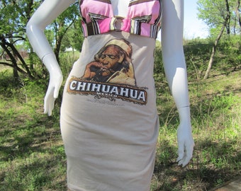 Chihuahua Smoking Man t shirt bikini dress