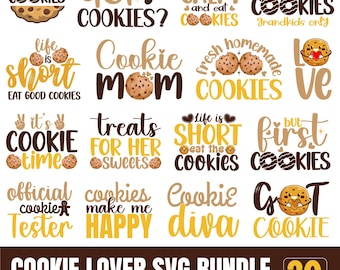 Baking SVG Design Bundle | Funny Baking Quotes SVG | Kitchen Clipart for Cricut | Baker T-shirt Designs | Instant Download Files