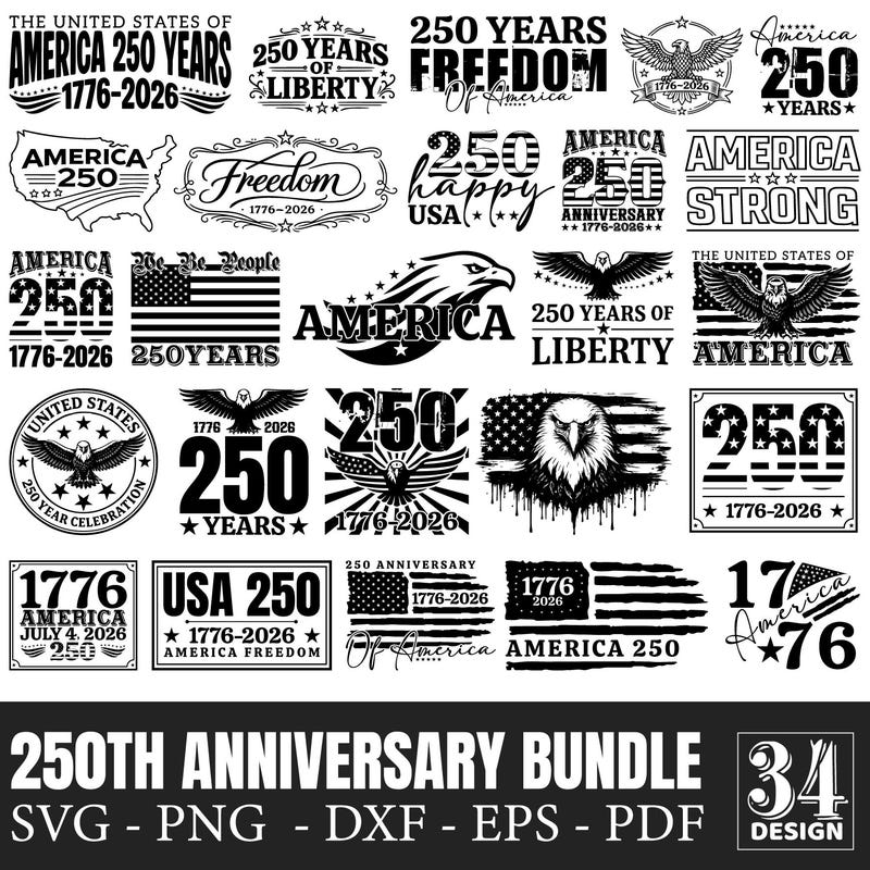 Usa 250 Anniversary Svg - Etsy
