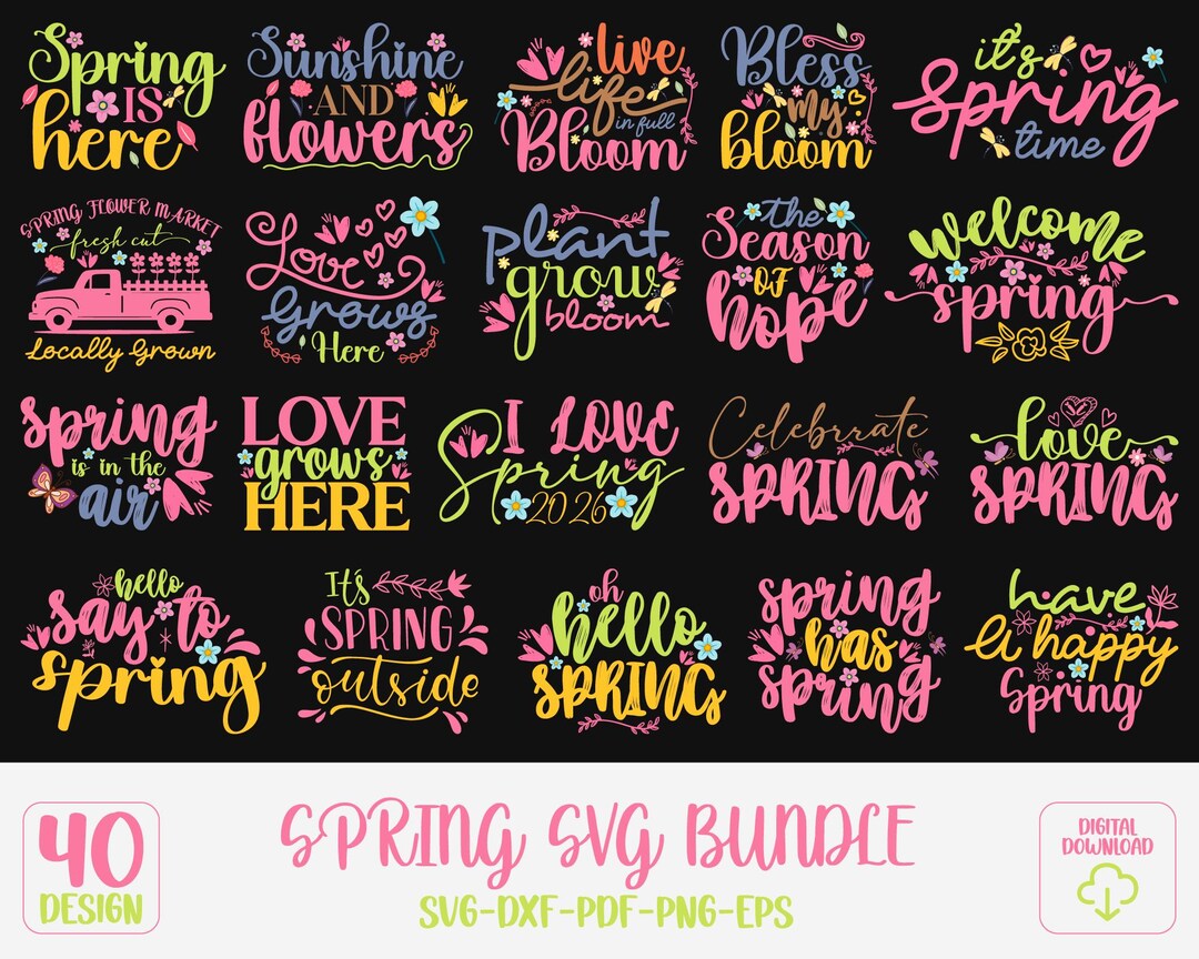 Spring Craft Sayings Spring Bundle SVG Spring Gnomes - Sayings - Signs Spring Market Svg ...