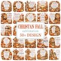 Christian Fall PNG Bundle 50+ Designs, Fall for Jesus PNG, Christian Thanksgiving Sublimation, Faith Quotes Autumn PNG, Bible Verse Bundle, product logo