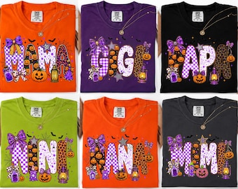 Preppy Halloween Mama PNG, Coquette Pumpkin Bow Sublimation, Spooky Fall Mom Shirt Design, Purple Halloween PNG, Digital Download