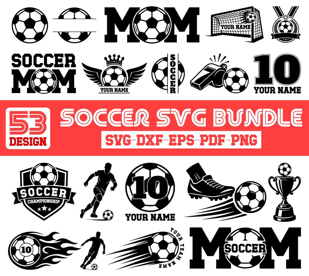 Soccer SVG Bundle for Cricut and Silhouette, Sports SVG Pack, Soccer ...