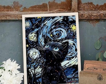 Kit de pintura para rascar que brilla en la oscuridad / Arte DIY A3/8K para adultos / Noche estrellada y paisaje urbano