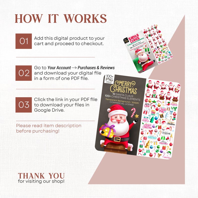 Christmas Santa Claus Clipart PNG Bundle With Santa Claus Characters ...