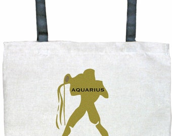 ZODIAC 18x14 inch TOTE BAGS choose from Aquarius, Aries, Cancer, Capricorn, Gemini, Leo, Libra, Pisces, Sagittarius, Scorpio, Taurus, Virgo