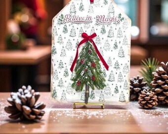 DIY Christmas Sign: Holiday House Rules MDF Wood Cutout Set