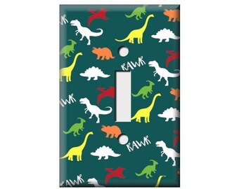 SW007 Dino//Dinosaur PCSL Light Switch Sticker//Decal