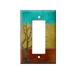 Tree of Life Light Switch Cover, Natural Earth Tones Wall Plate, Tree Rocker Decor Cover, Electrical Outlet, Single Toggle, Double switch Single Rocker