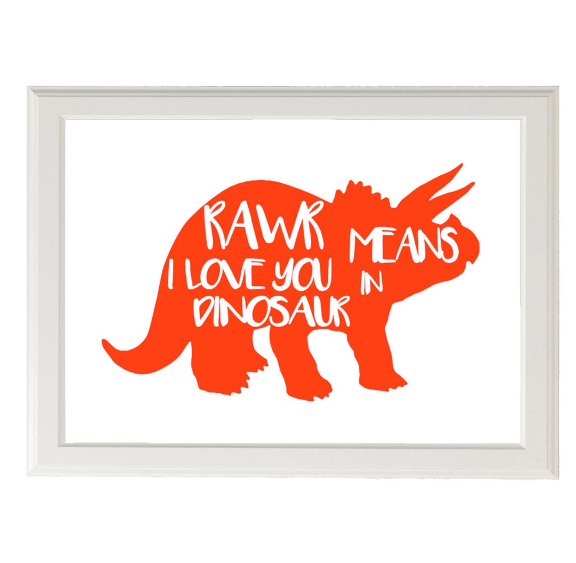 Dinosaur Nursery Print Rawr Means I Love You In Dinosaur Etsy