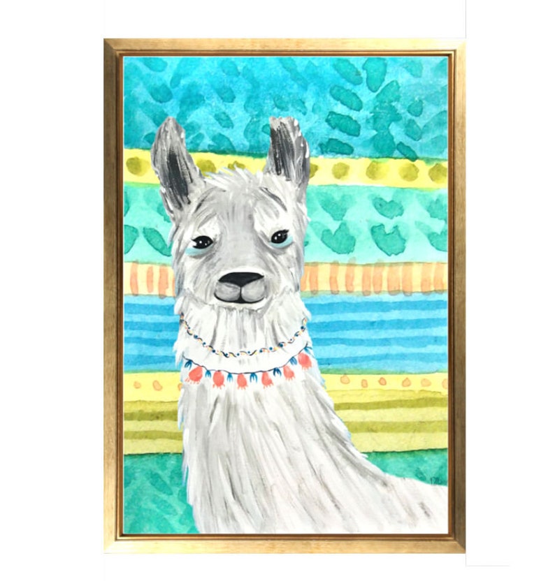 Llama Art Llamas Nursery Print Llama Wall Art Watercolor | Etsy