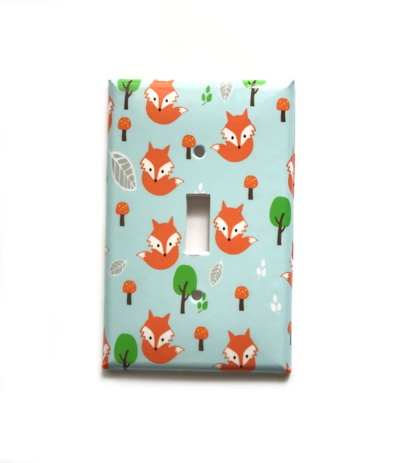 Fox light switch Cover Fox Nursery Baby Decor Rocker Etsy