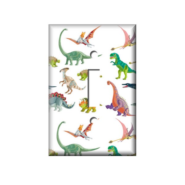 Dino Switchplate Cover, Light Switch Cover Single, Dino Room, Double switchplate, Dino Rocker Cover, Toddler boy decor, GFI cover, Toggle