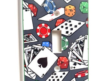 Game Room Switch Cover: Royal Flush Poker Room Wall Decor