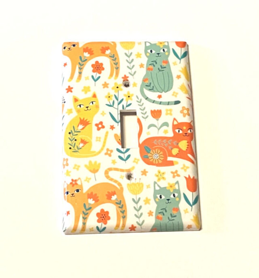 Whimsical Cat Switchcover, Cat Light Switch, Bedroom Decor, Rocker ...