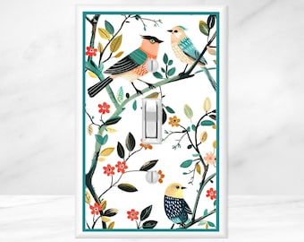 Little Birds Light Switch Cover: Nursery Decor, GFI Rocker, Double Switchplate