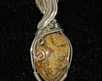 Tear drop stone pendant