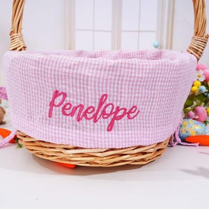Personalized Easter Basket Liner with Name,Embroidered Easter Basket Liner,Basket Liner for Kid,Custom Easter Basket Gift,Kids Easter Basket