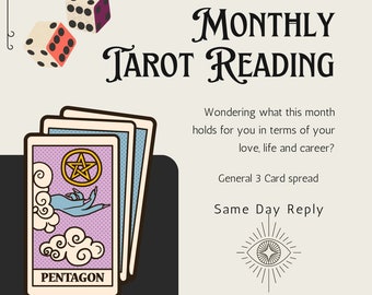 Monthly Tarot Spread - Same Day Reply