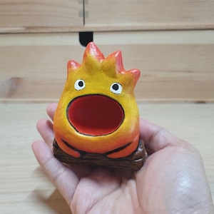 Cute Campfire Calcifer Inspired Handmade Figurine